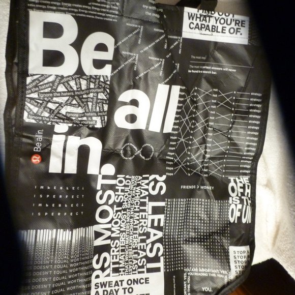 NEW Large Lululemon Reusable Tote Bag 12" x9.5" - Picture 1 of 9